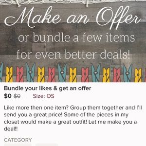Feel free to bundle for special deals!!!